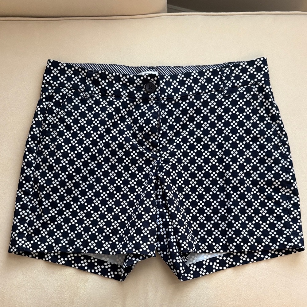 Women’s Navy and White Patterned Shorts